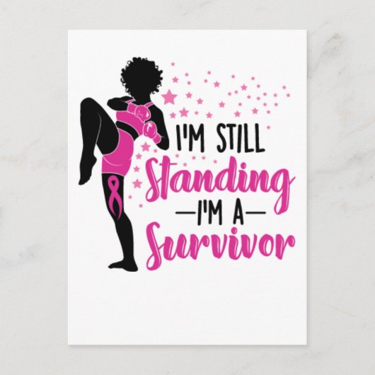 乳がん黒人女性メラニン生存者 シーズンポストカード (正面)