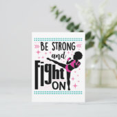 乳がん黒人女性メラニン生存者 シーズンポストカード (スタンド正面)