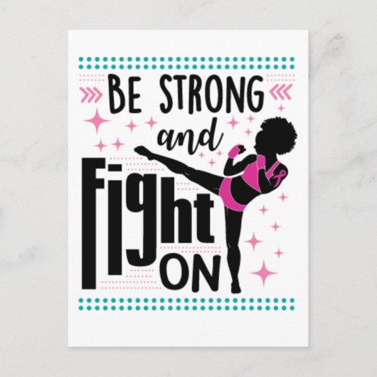 乳がん黒人女性メラニン生存者 シーズンポストカード (正面)