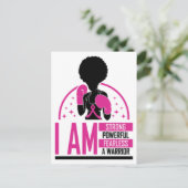 乳がん黒人女性メラニン生存者 シーズンポストカード (スタンド正面)