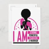 乳がん黒人女性メラニン生存者 シーズンポストカード (正面/裏面)