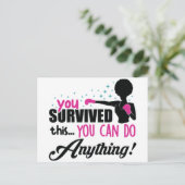 乳がん黒人女性メラニン生存者 シーズンポストカード (スタンド正面)