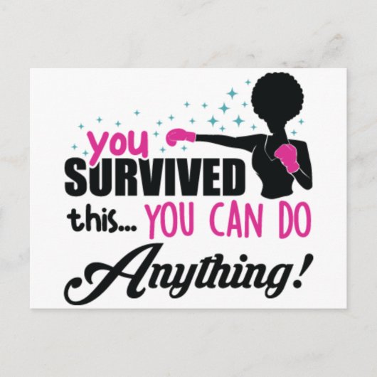 乳がん黒人女性メラニン生存者 シーズンポストカード (正面)