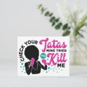 乳がん黒人女性メラニン生存者 ポストカード (スタンド正面)