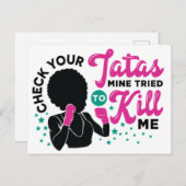 乳がん黒人女性メラニン生存者 ポストカード (正面/裏面)