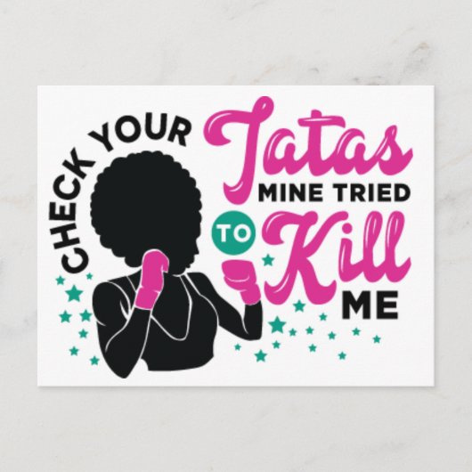 乳がん黒人女性メラニン生存者 ポストカード (正面)