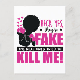 乳がん黒人女性メラニン生存者 ポストカード