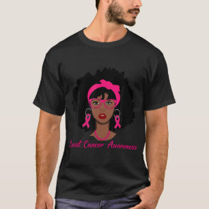 乳がん黒人女性 Tシャツ