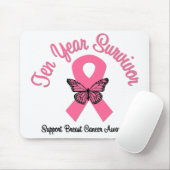乳がん10年生存者 マウスパッド (マウス)