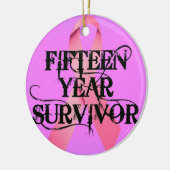 乳がん15年生存者 セラミックオーナメント (左)