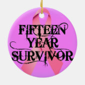 乳がん15年生存者 セラミックオーナメント (裏面)