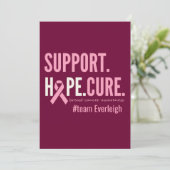 乳がん カスタム パーソナライズ インビテーション カード (スタンド正面)