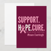 乳がん カスタム パーソナライズ インビテーション カード (正面/裏面)