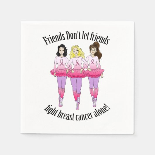 乳がん:一人で戦う人はいない スタンダードカクテルナプキン (正面)