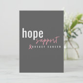 乳がん。希望サポート招待状 招待状 (スタンド正面)