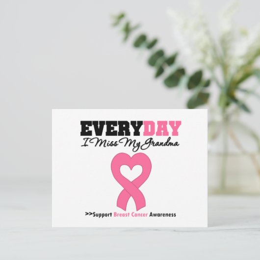 乳がん – 毎日おばあちゃん恋しく思の中 ポストカード (スタンド正面)