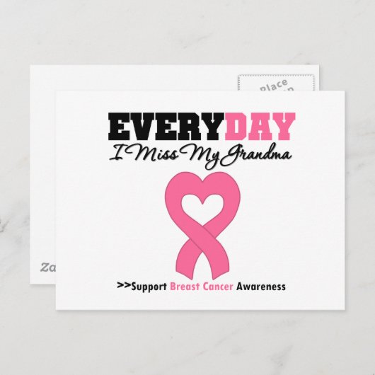 乳がん – 毎日おばあちゃん恋しく思の中 ポストカード (正面/裏面)