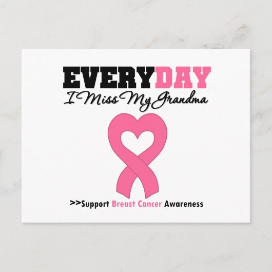 乳がん – 毎日おばあちゃん恋しく思の中 ポストカード (正面)
