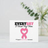 乳がん – 毎日恋しく思私の母 ポストカード (スタンド正面)