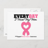 乳がん – 毎日恋しく思私の母 ポストカード (正面/裏面)