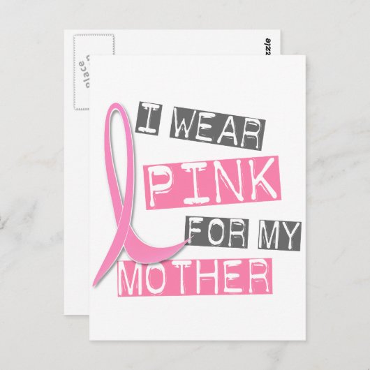 乳がん 私は母のためにピンクを着る 37 ポストカード (正面/裏面)