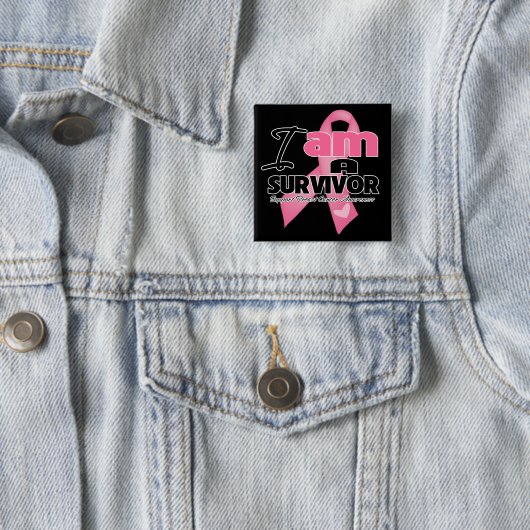 乳がん – 私は生存者 缶バッジ (インサイチュ)