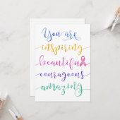 乳がん – 自分が誰であるかを覚える カード (正面/裏面インサイチュ)