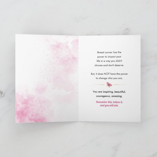 乳がん – 自分が誰であるかを覚える シーズンカード (内部)