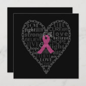 乳がん、認識度、ピンクリボンフラットカード (正面/裏面)