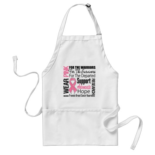 乳がんI衣服ピンクリボントリビュート スタンダードエプロン (正面)