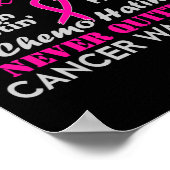 乳がんKickin'Chemo Hastin'Warrior ポスター (角)