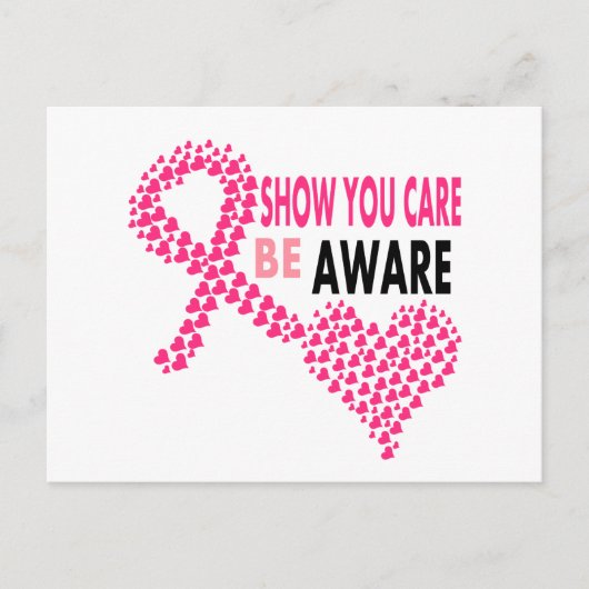 乳が気にんの認識度を認識する ポストカード (正面)