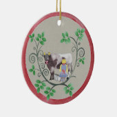 乳しぼりのクリスマスオーナメント8人 セラミックオーナメント (右)