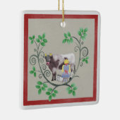 乳しぼりのクリスマスオーナメント8人 セラミックオーナメント (右)