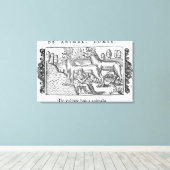 乳しぼりのトナカイ キャンバスプリント (インサイチュ (ウッドフロア))