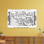 乳しぼりのトナカイ キャンバスプリント (インサイチュ (リビング))