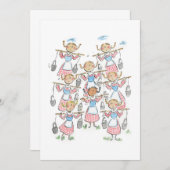 乳しぼりのメイド八人 招待状 (正面/裏面)