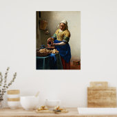 乳しぼり人気があるの絵画娘が ポスター (キッチン)