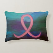 乳はっきりしたがん認識度ピンクリボン抽象芸術 アクセントクッション (正面)