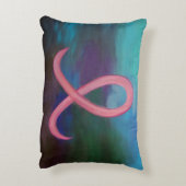 乳はっきりしたがん認識度ピンクリボン抽象芸術 アクセントクッション (裏面(縦))