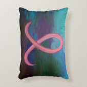 乳はっきりしたがん認識度ピンクリボン抽象芸術 アクセントクッション (正面(垂直))