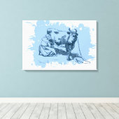 乳を飲む女性 キャンバスプリント (インサイチュ (ウッドフロア))