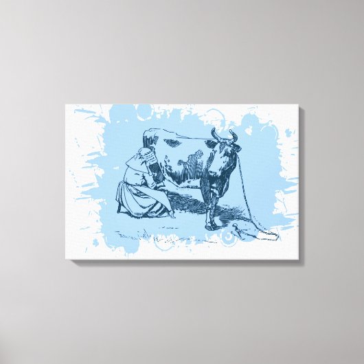 乳を飲む女性 キャンバスプリント (正面)