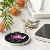 乳カスタム賛美がん生存者と呼ばれる キーホルダー (側面)