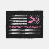 乳カッコいいがん生存者 – 女性ピンク国旗 フリースブランケット (正面(横))