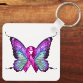 乳カラフルがん認識度蝶 キーホルダー (裏面)