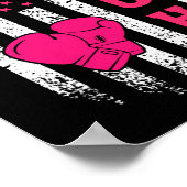 乳サバイバーアメリカ国旗の乳がん患者 ポスター (角)