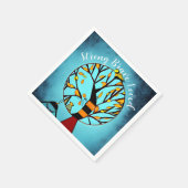 乳パーソナライズされたがんパーティー スタンダードカクテルナプキン (角)