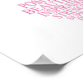 乳パーソナライズされたがんリボンウォールアート ポスター (角)