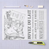 乳フランスの牛広告ヴィンテージの分離 薄葉紙 (クラフト)